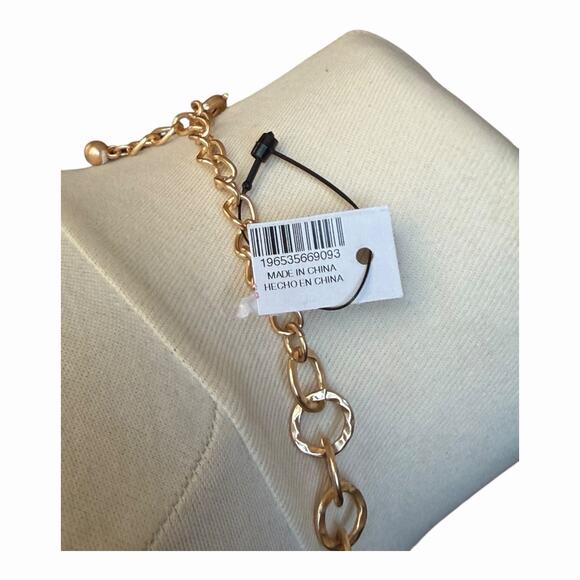 Chico’s NWT Bohemian Statement Necklace Gold Tone Chains Colorful Multi Charm - Picture 10 of 10